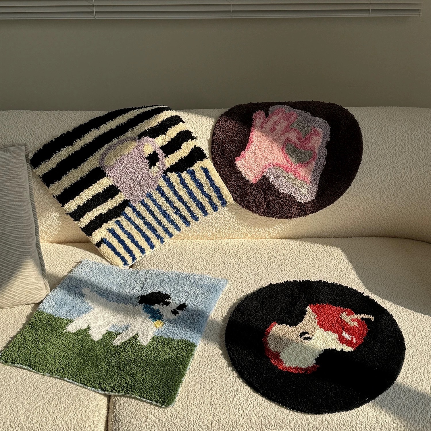 高顏值 簇植絨 家用四季 防滑地毯