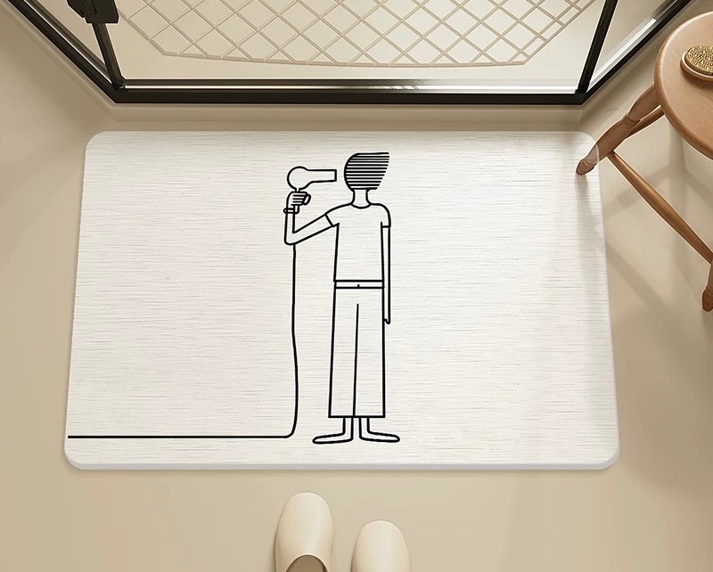 吹風機男女 硅藻土 吸水地墊 防滑腳墊