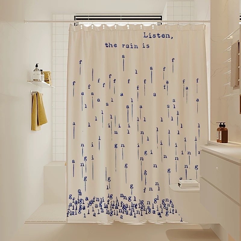 浴室免打孔 防水防霉 遮擋掛簾