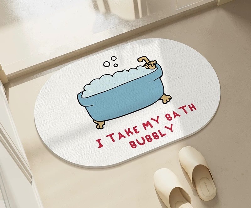 浴室泡泡 硅藻土 吸水地墊 防滑腳墊
