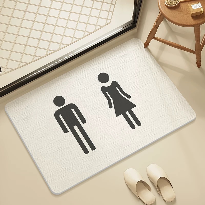 男女有別 硅藻土 吸水地墊 防滑腳墊
