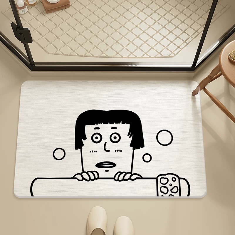 男女洗澡 硅藻土 吸水地墊 防滑腳墊