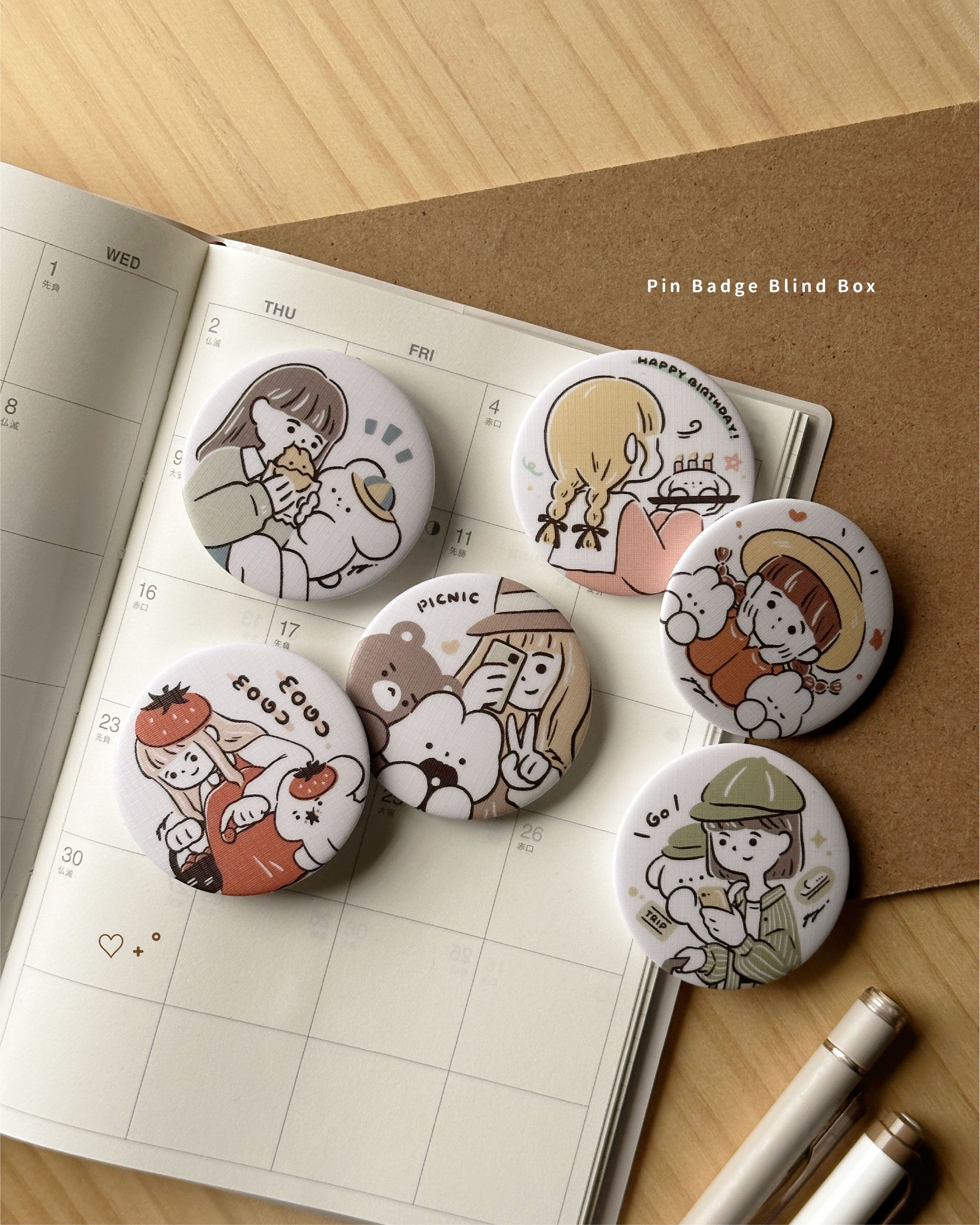 new⋆ ｡插畫布紋徽章Vol.3x盲抽_共6款｜YuYing