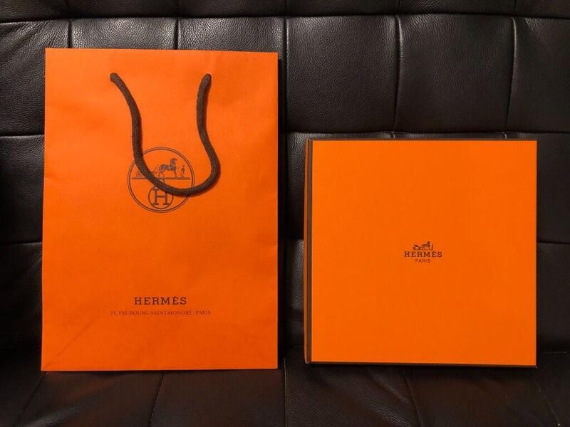 真品 Hermes 愛馬仕盒 紙盒 包裝盒 外盒 橘盒 紙盒 頂級奢華款