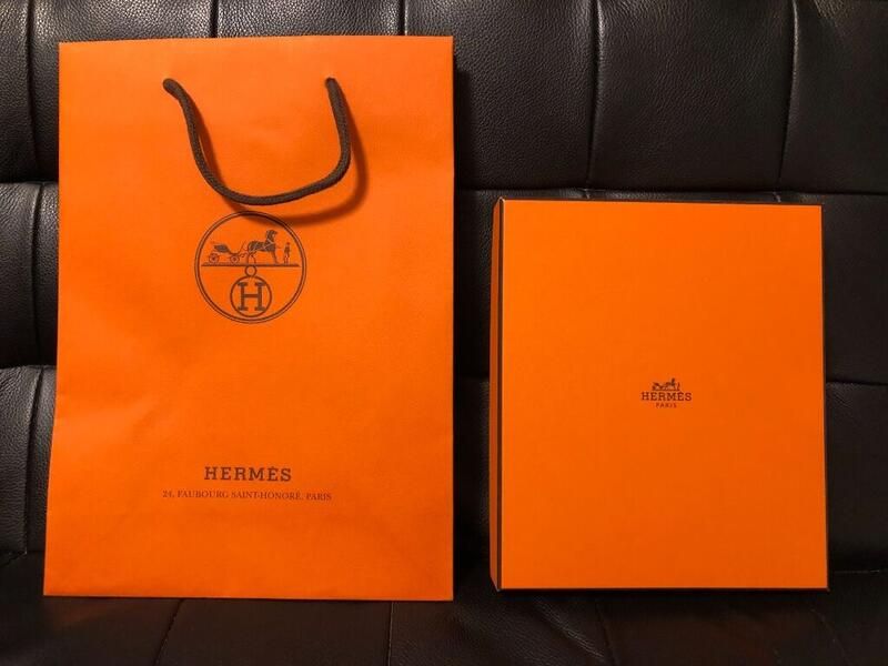 真品 Hermes 愛馬仕盒 紙盒 包裝盒 外盒 橘盒 紙盒 頂級奢華款