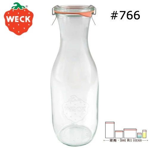 Weck 766 《現貨》果汁玻璃瓶 juice jar系列 玻璃水瓶 德國製