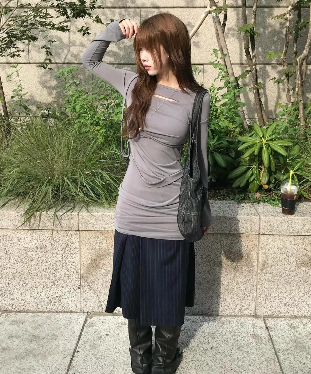 Flareup長袖連身短裙