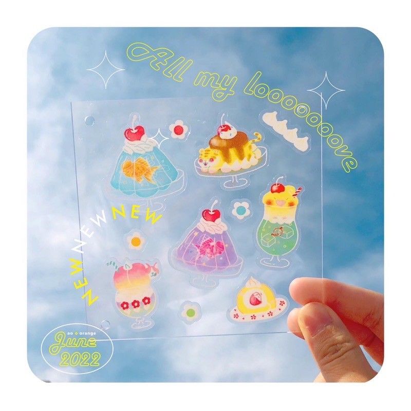 青橙✿ 喫茶🍰透明圖鑑貼紙 手帳貼紙