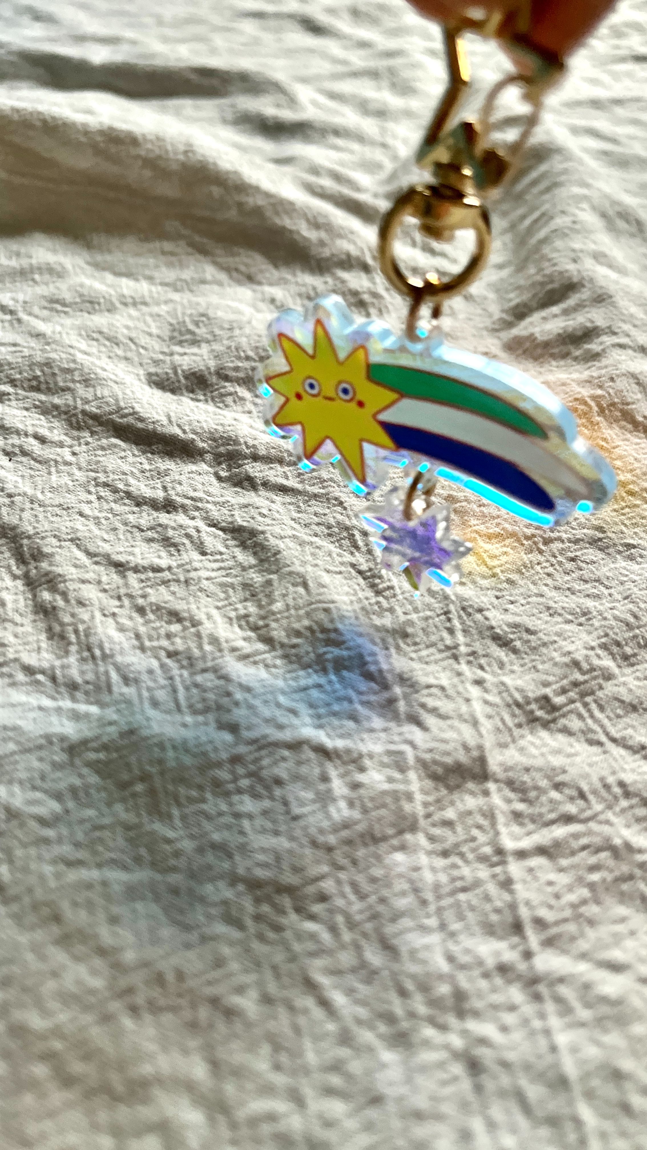 彩虹幽默流星魔法吊飾