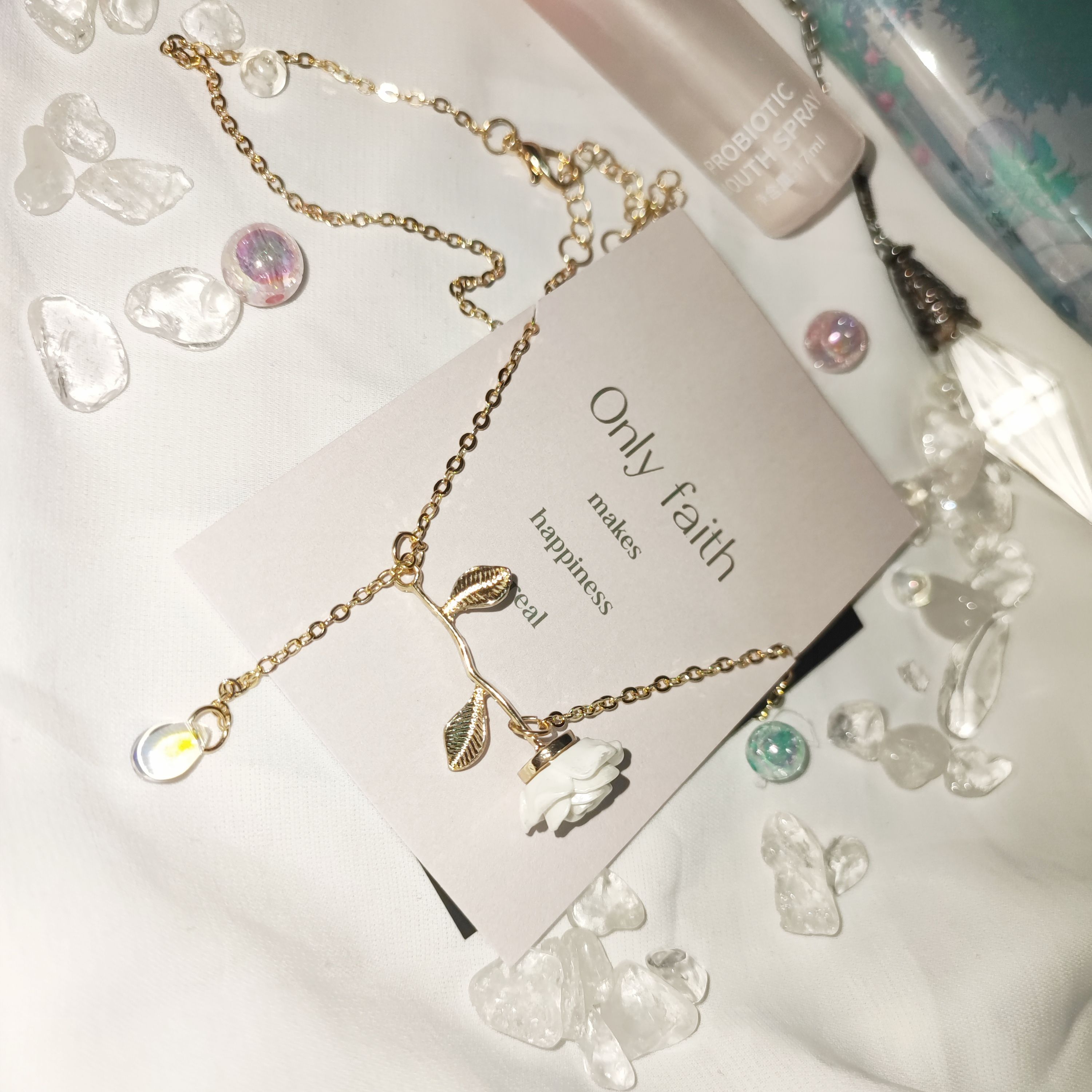 ＜項鍊＞ ⁺⋆氣質簡約夏日玫瑰鎖骨項鏈