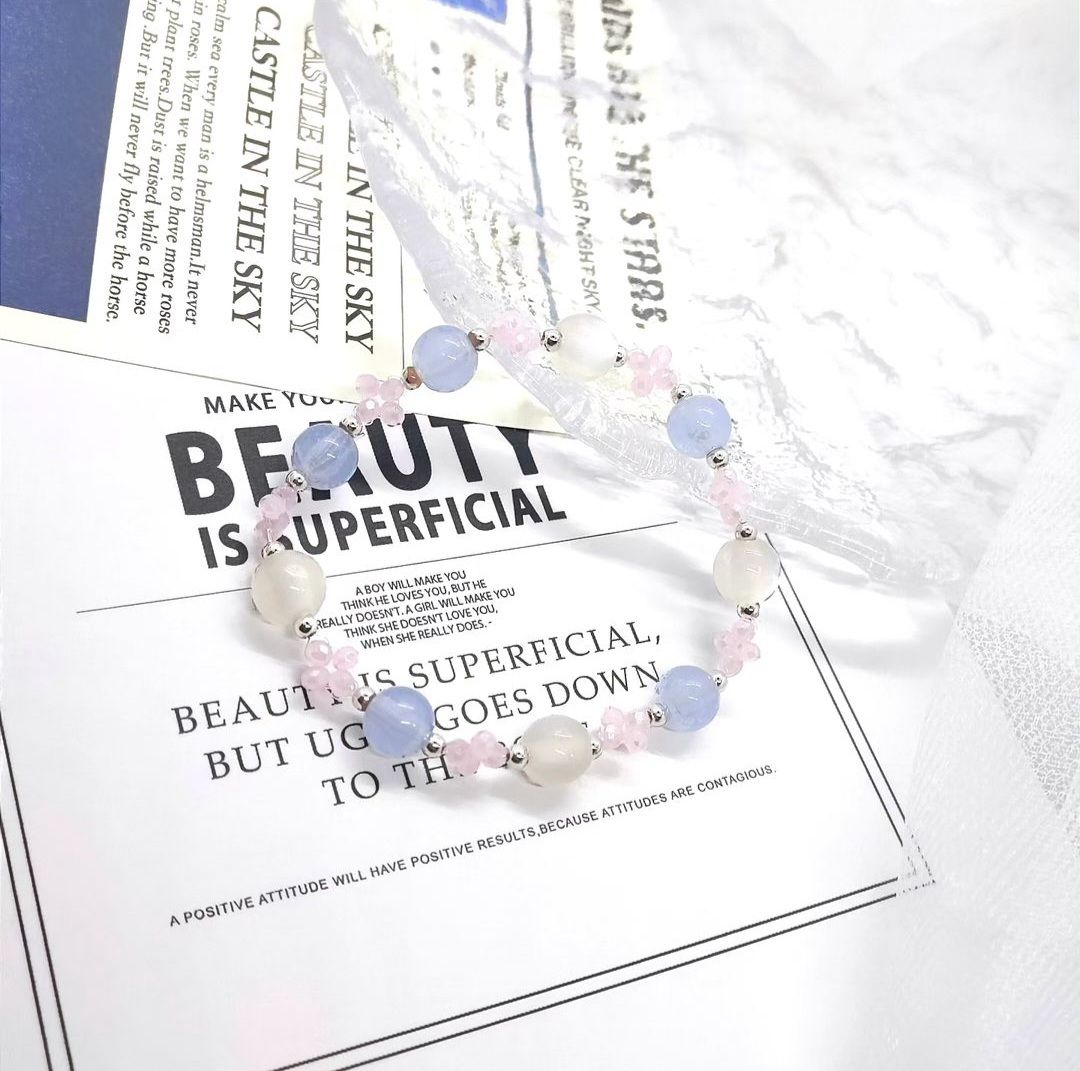 ＜手鍊＞ ⁺⋆ 原創/幻彩珠+車輪珠系列 / 堇色序曲 ₊ ⑅