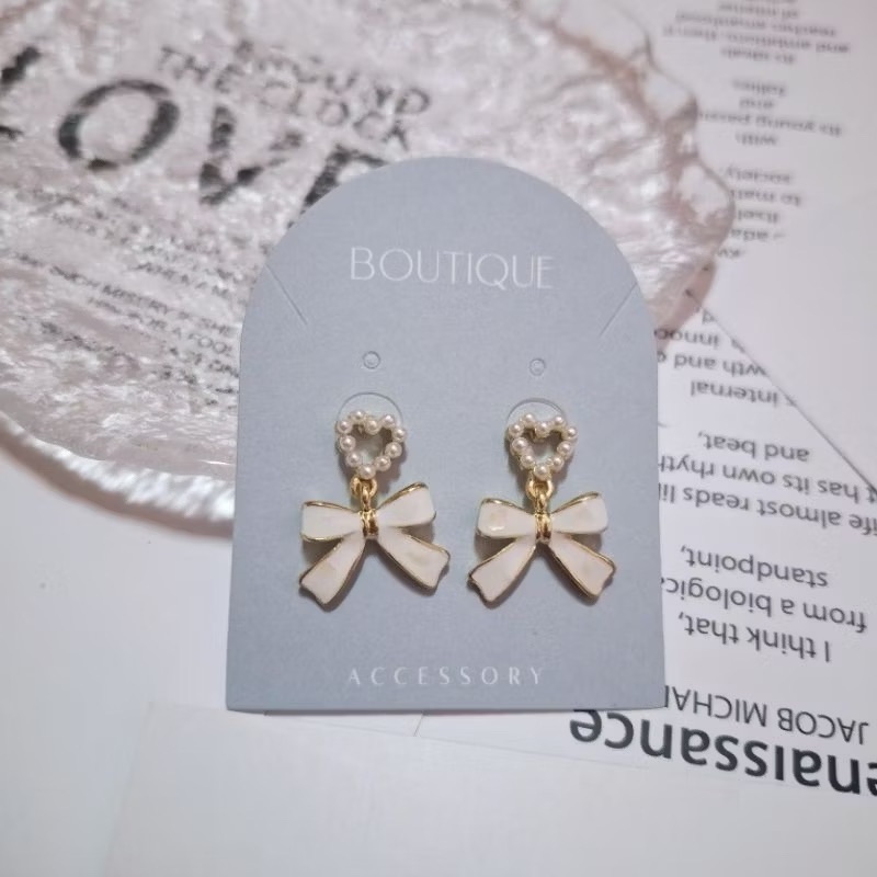 ＜耳飾＞ ⁺⋆ 虞書欣同款ins風網感韓系珍珠愛心蝴蝶結耳環秋冬耳環耳針