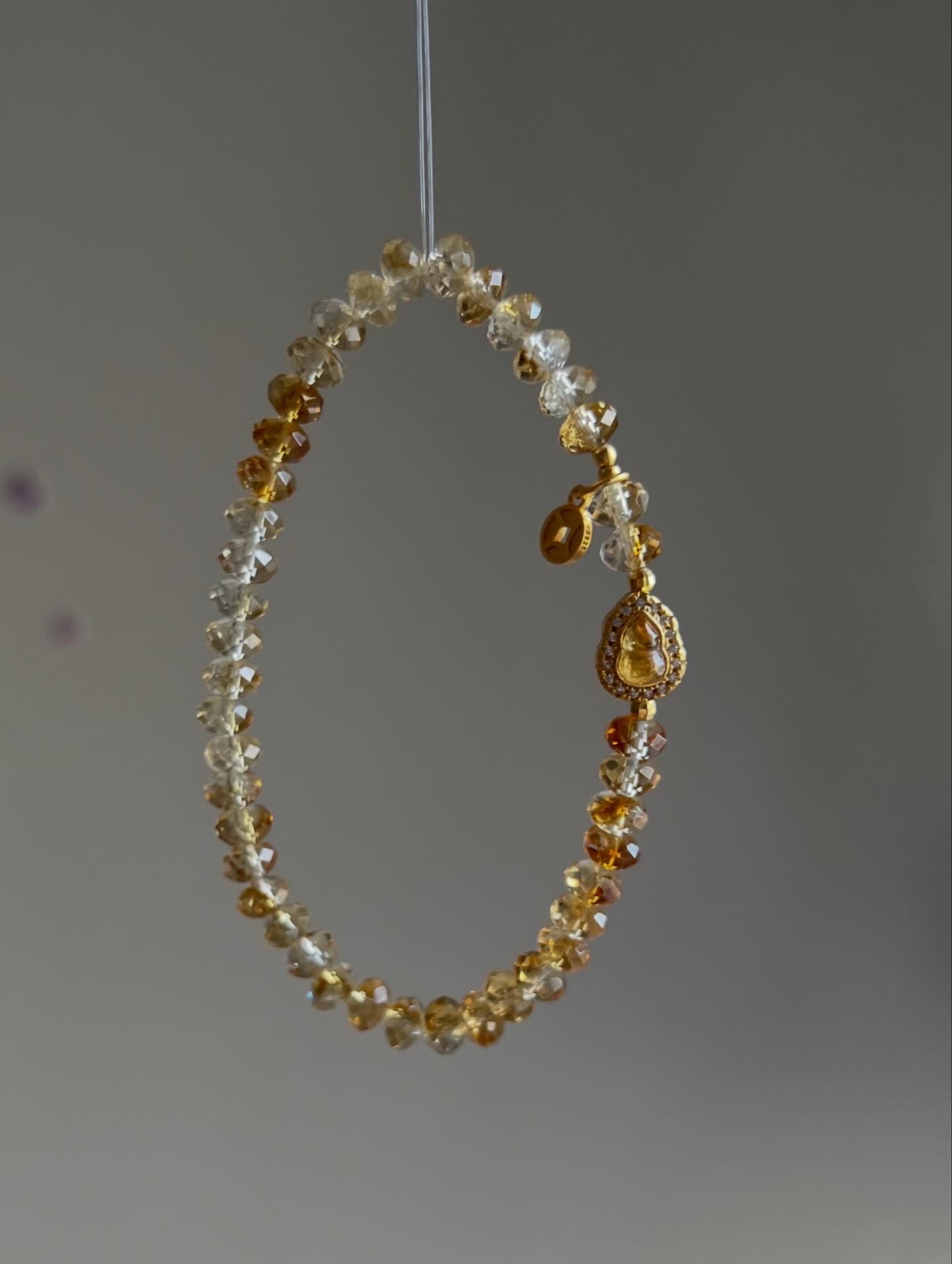 招財必備黃碧璽葫蘆+威士忌黃水晶💛