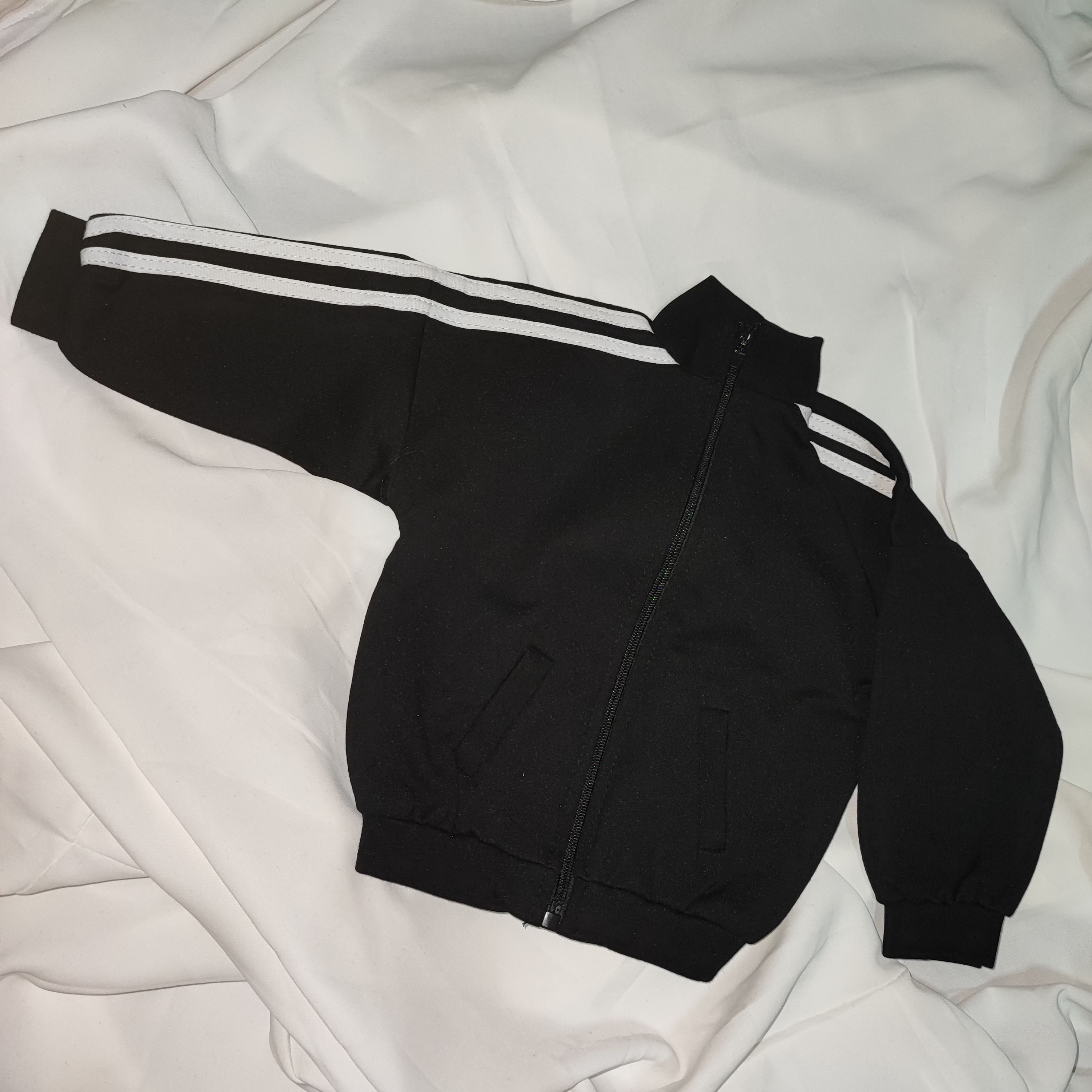 3分/popo68/SD17* TATA家黑色三條槓運動外套