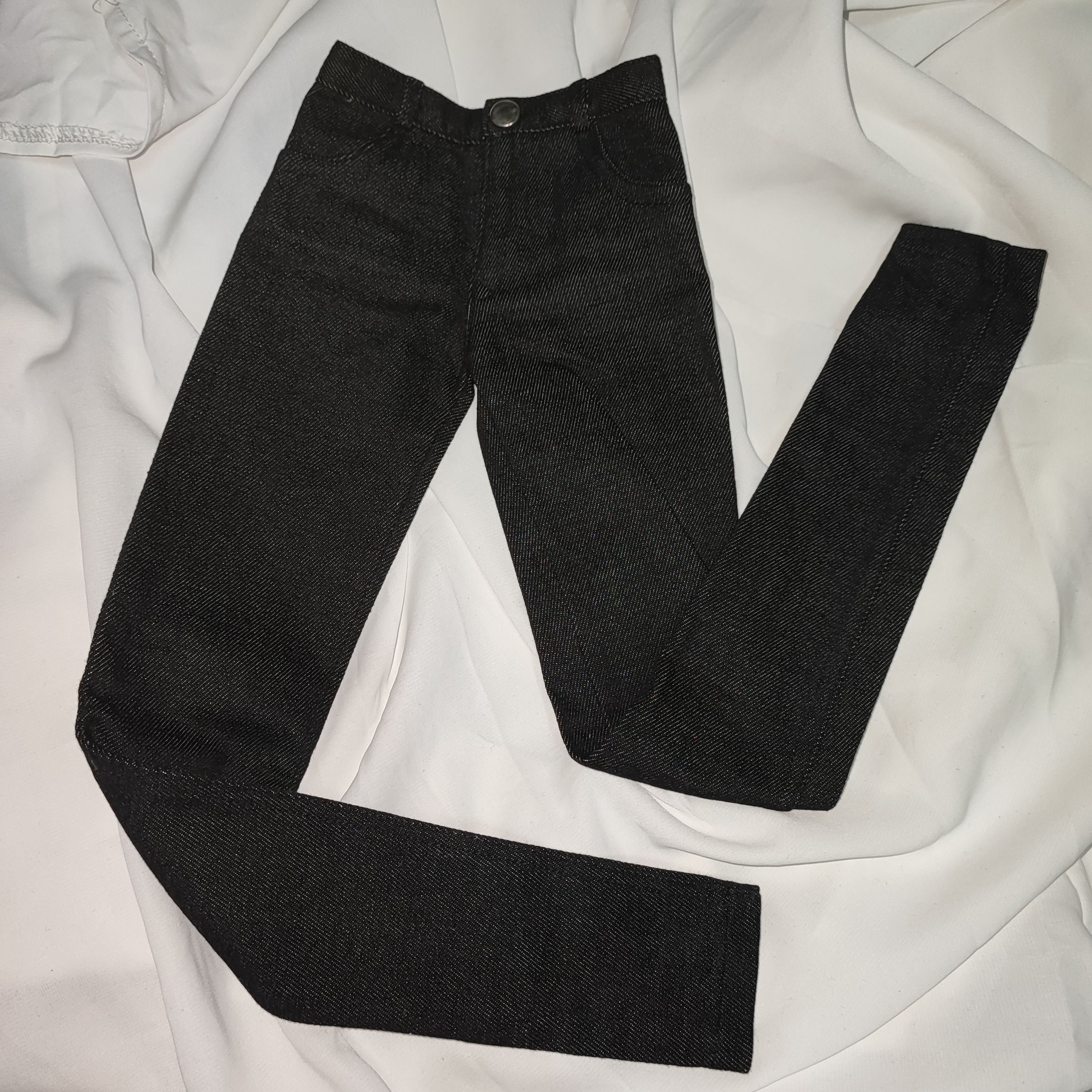 3分/popo68/SD17* 黑色牛仔長褲