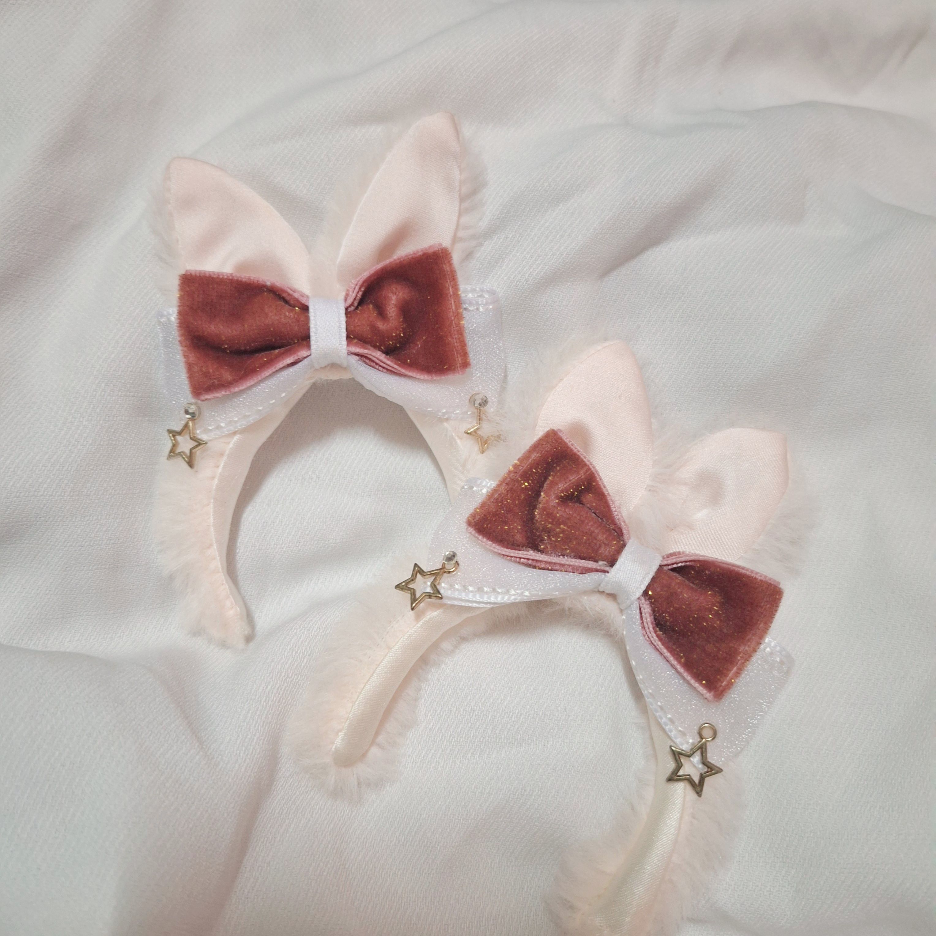 4分｜粉紅兔兔蝴蝶結髮箍