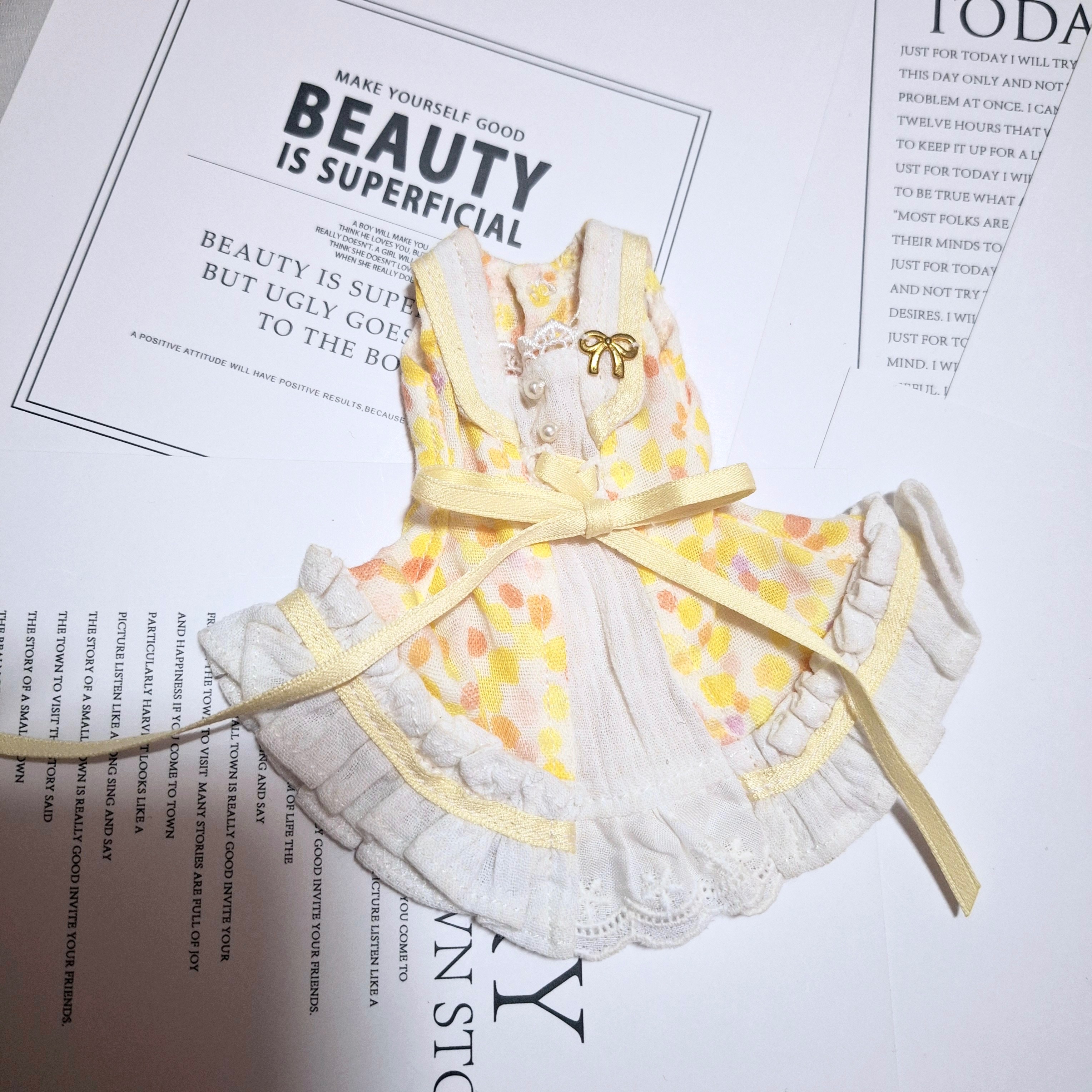 6分特體 | 鵝黃色系女僕公主裙