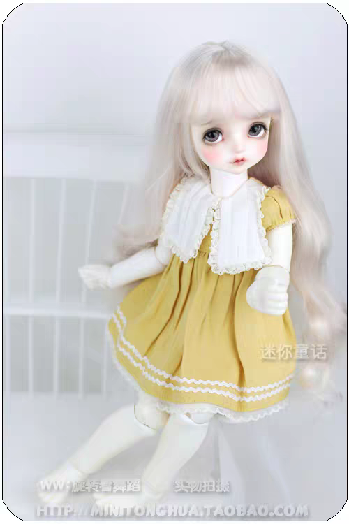 4分｜迷你童話-溫柔長直髮珍珠米白牛奶絲假髮