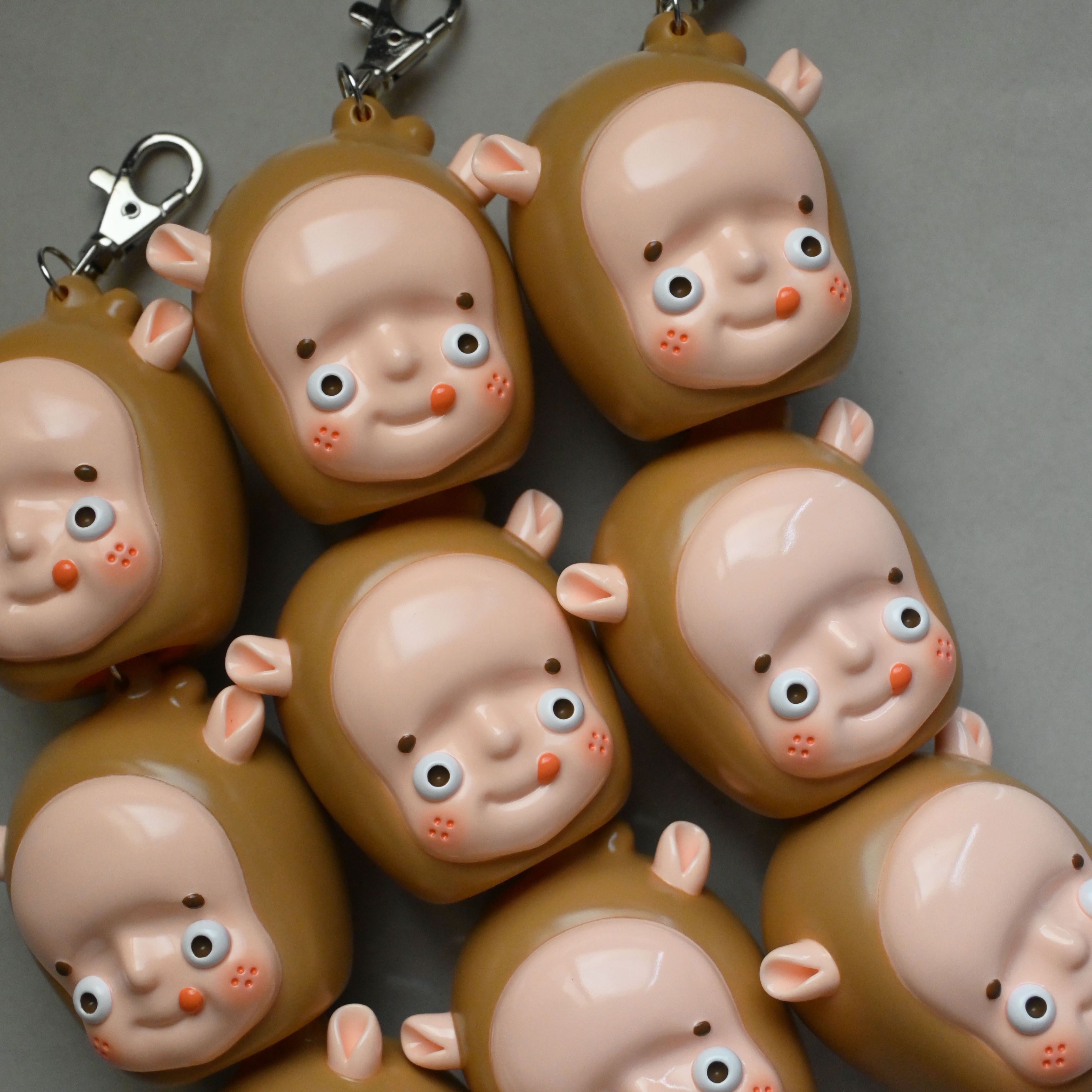 小猴子軟膠時頭鑰匙圈 TOKITARO Sofubi Key Ring