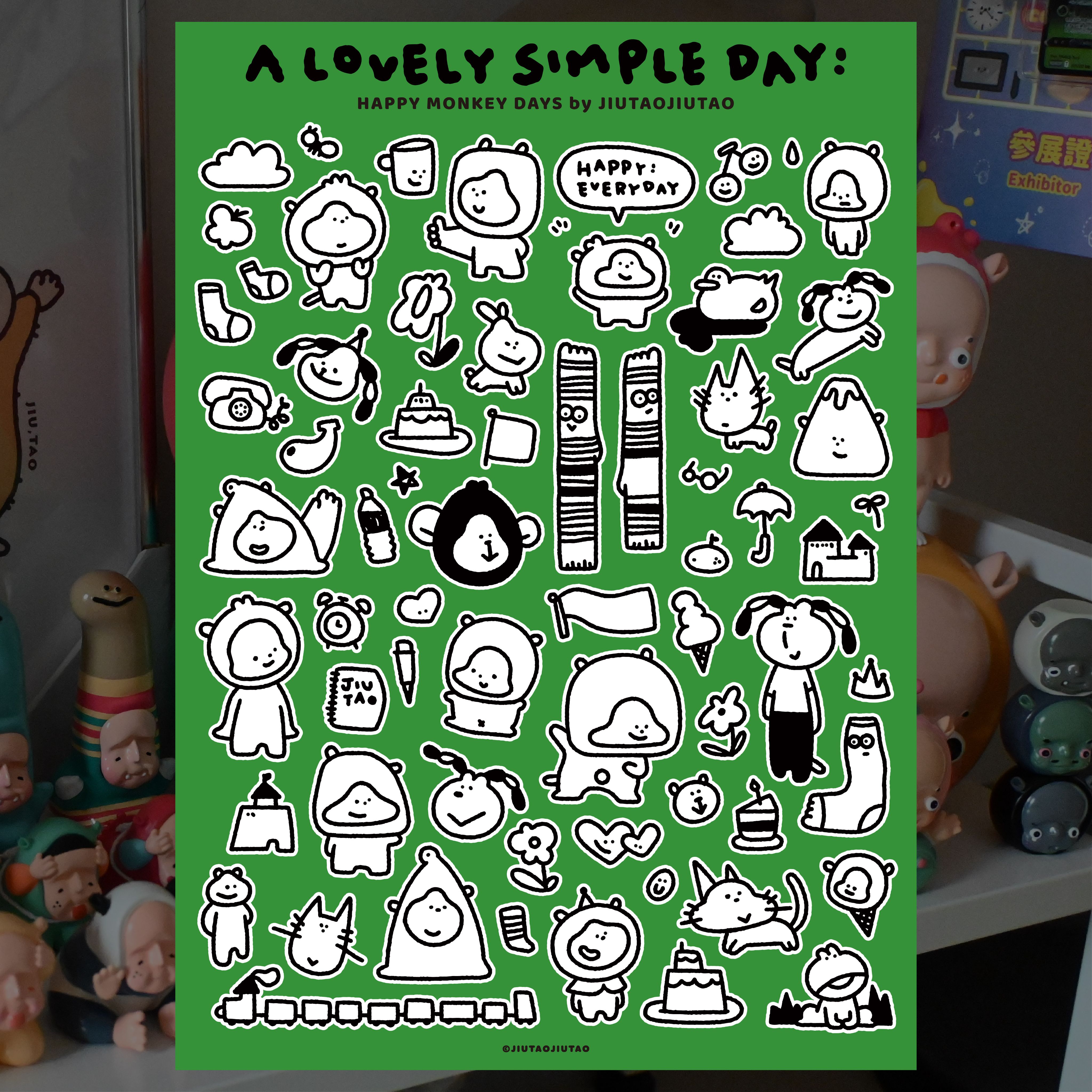 可愛的日子貼紙海報 A Lovely Simple Days Sticker Poster