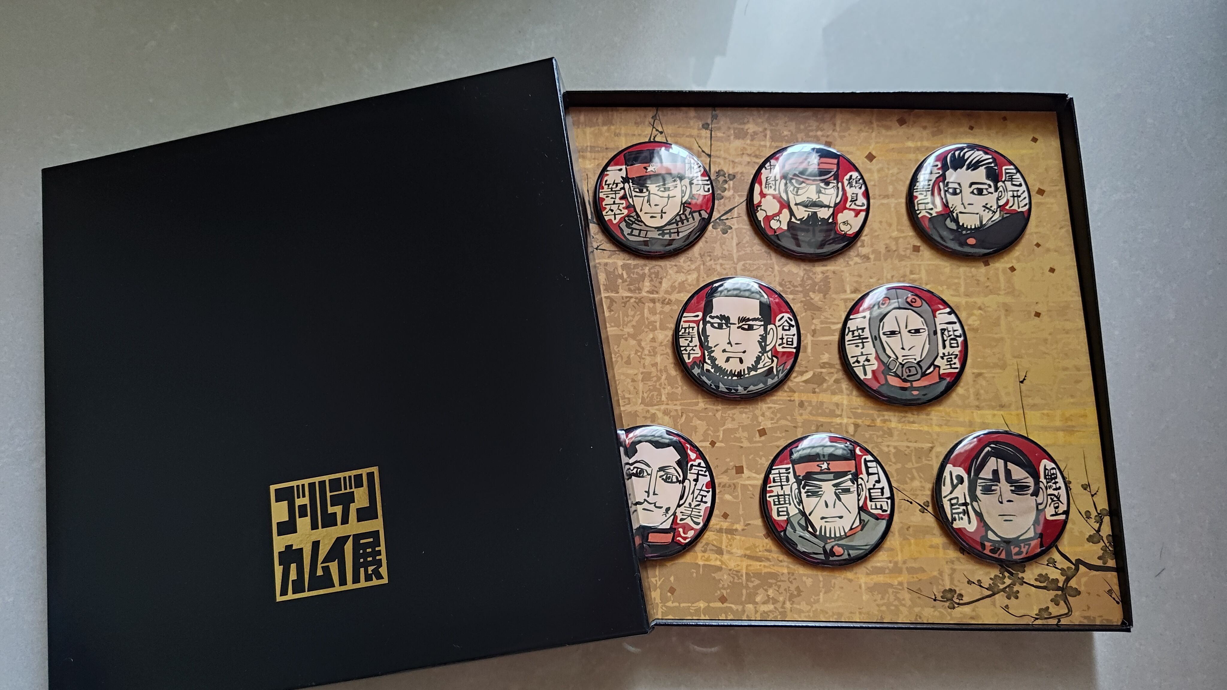 售物/黃金神威/金卡姆/金カム/黃金神威展/金屬吊飾/第七師團盒裝徽章組