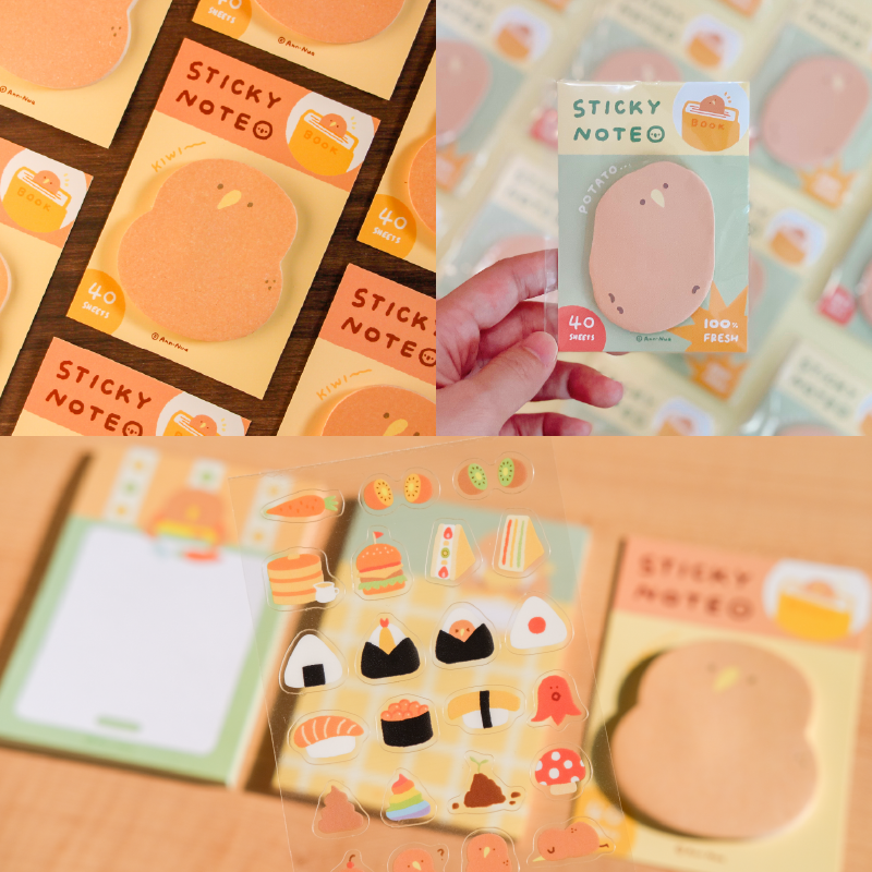 【安怎？】造型便利貼／便條紙／食物透明貼紙