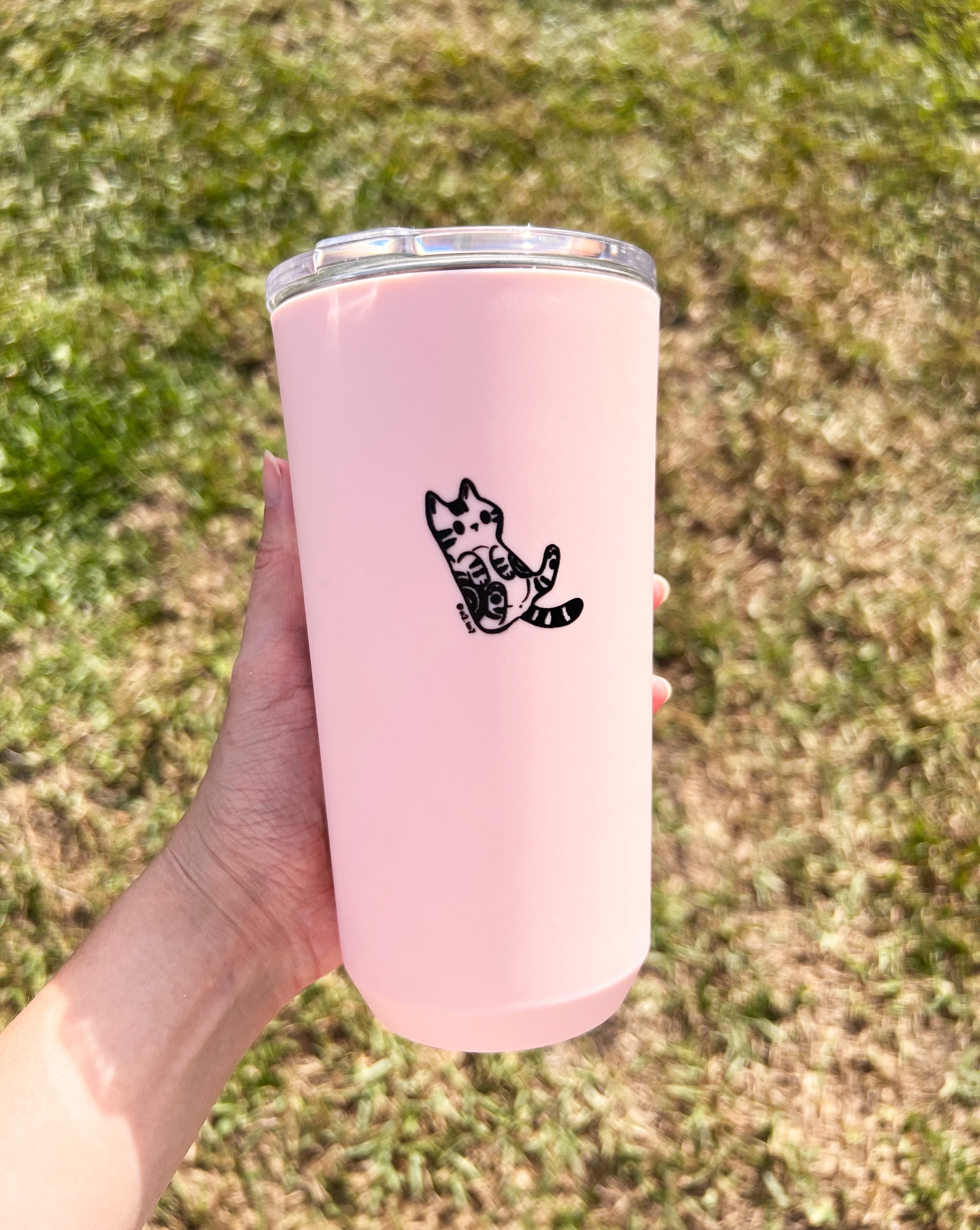 《躺著是興趣》隨行保溫杯－粉