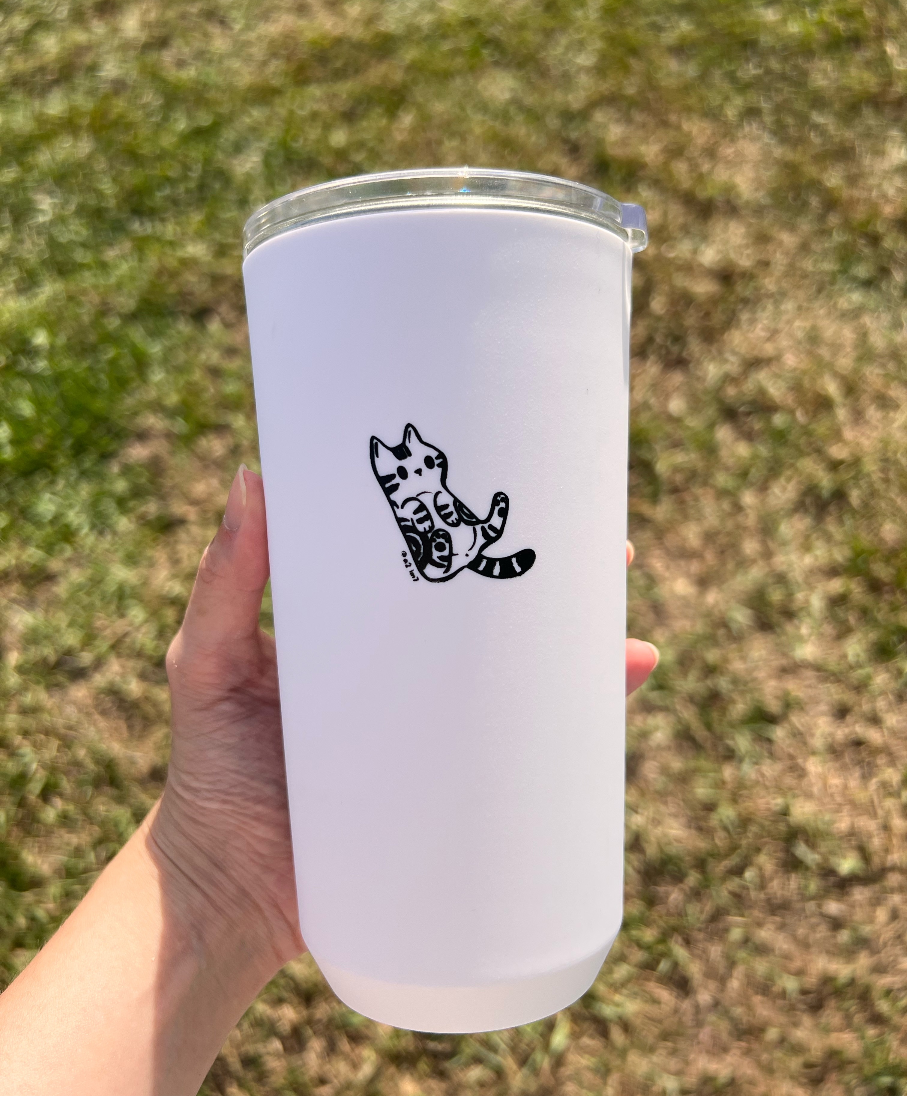 《躺著是興趣》隨行保溫杯－白