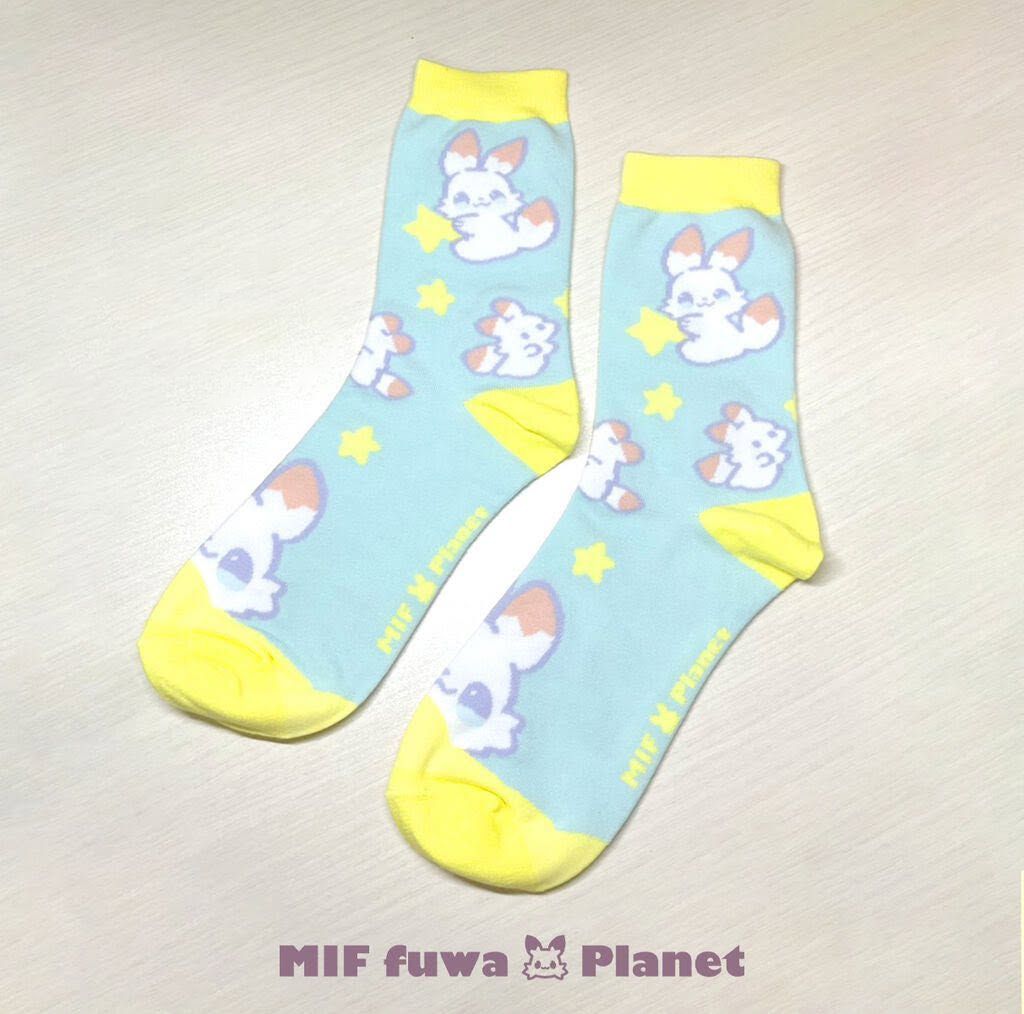 MIF星-小白狐米福踏踏星星襪（適合10歲以上男女）