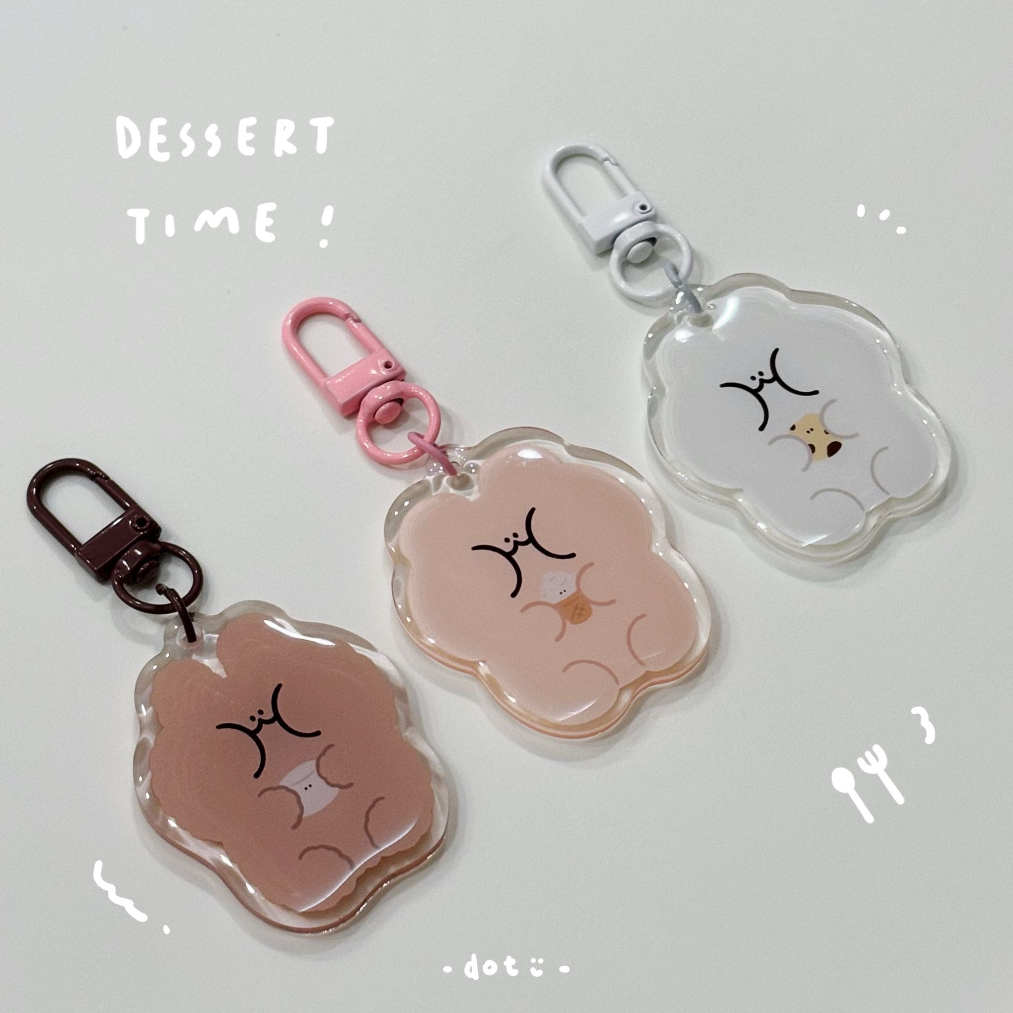 新品💭〖鳳梨餅乾dot.dot.smile__〗滴膠原創甜點款壓克力吊飾｜共3款