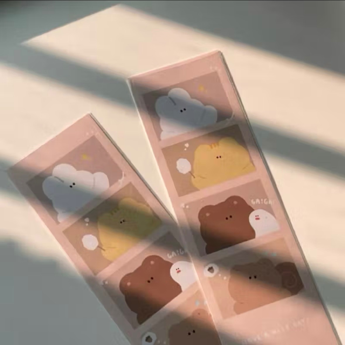 小動物拍貼書籤🐰🐱🐻🐿️
