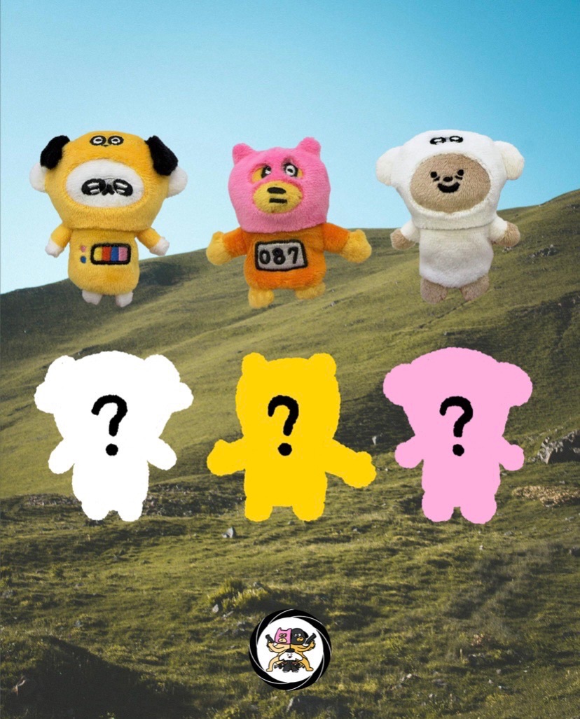 狗幾 x 熊的卡通頻道 x 屎蛋唐尼 聯名指偶盲包