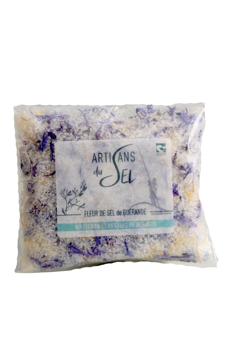 Les Artisans du Sel天然有機矢車菊檸檬鹽之花100g
