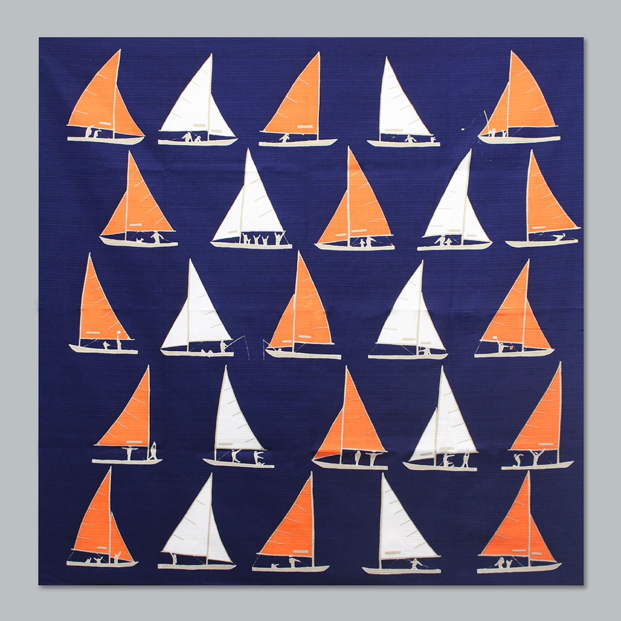 【預購】京都mashu馬場染工場手工製風呂敷 - 帆船 / 二四巾