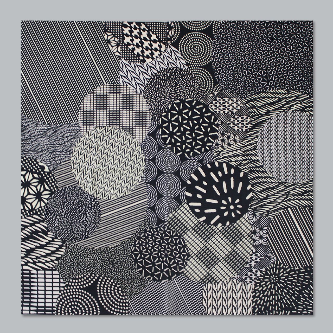 【預購】京都mashu馬場染工場手工製風呂敷 - 丸取小紋 / 二巾