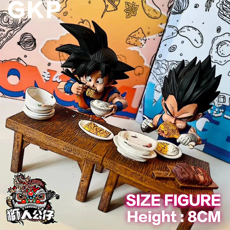 新韻收藏家 七龍珠GK 一碗好飯 孫悟空吃飯 達爾吃飯 場景 雕像 公仔