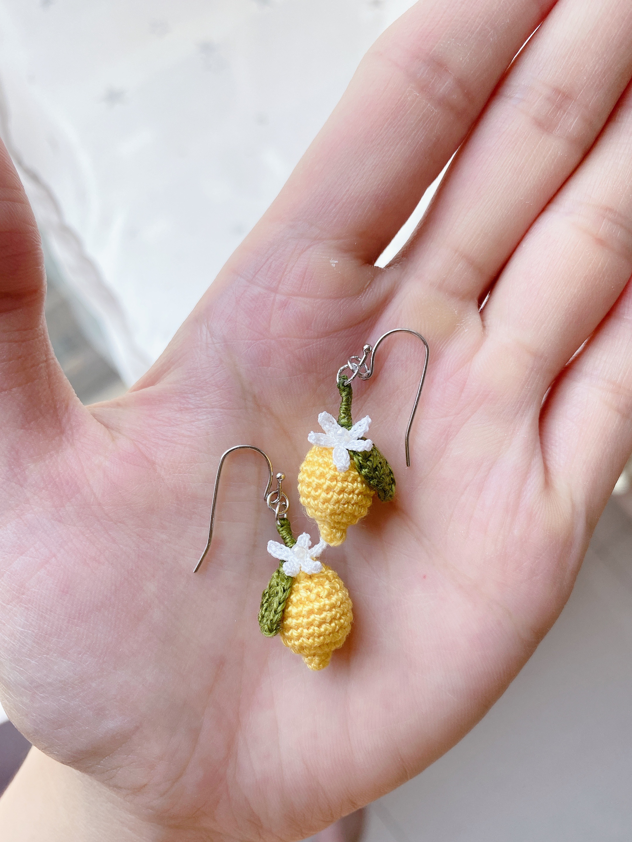 ✨夏日檸檬鉤針耳環✨