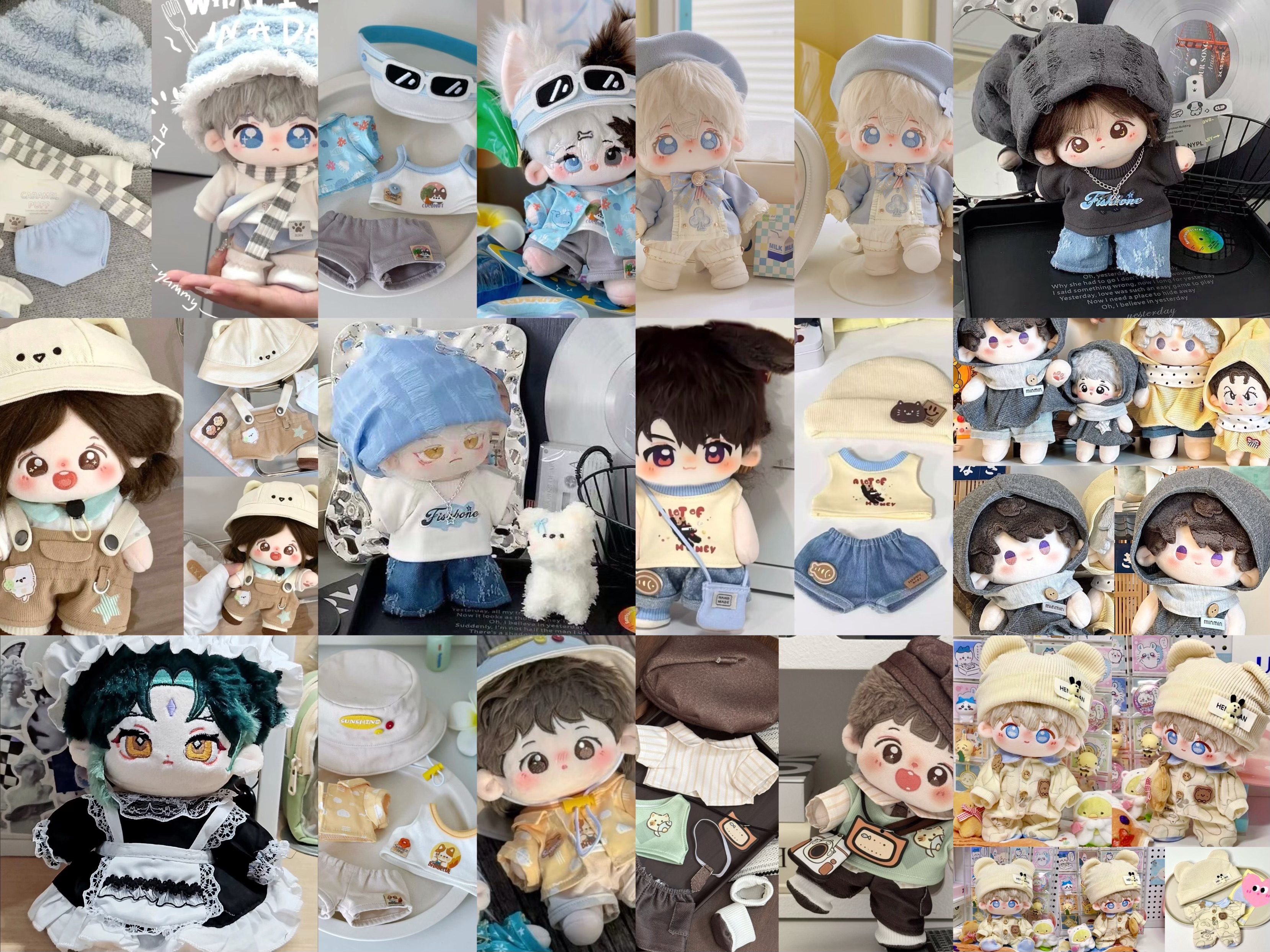 20cm棉花娃用衣服，二區，均一價262！（不定期更新）