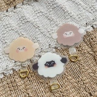 【暖羊warm sheep】暖羊手機夾片 手機掛片 透明色 手機貼 手機掛繩 手機掛繩片 固定片 掛繩手機殼