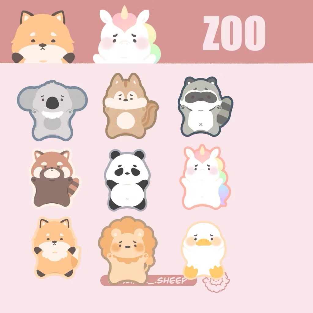 【暖羊warm sheep】暖羊動物園防水貼紙｜原創｜貼紙｜防水貼紙｜筆記貼紙