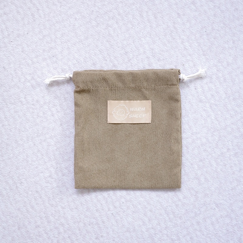 【暖羊warm sheep】暖羊燈芯絨束口袋｜原創｜束口袋｜行動電源束口袋｜文創
