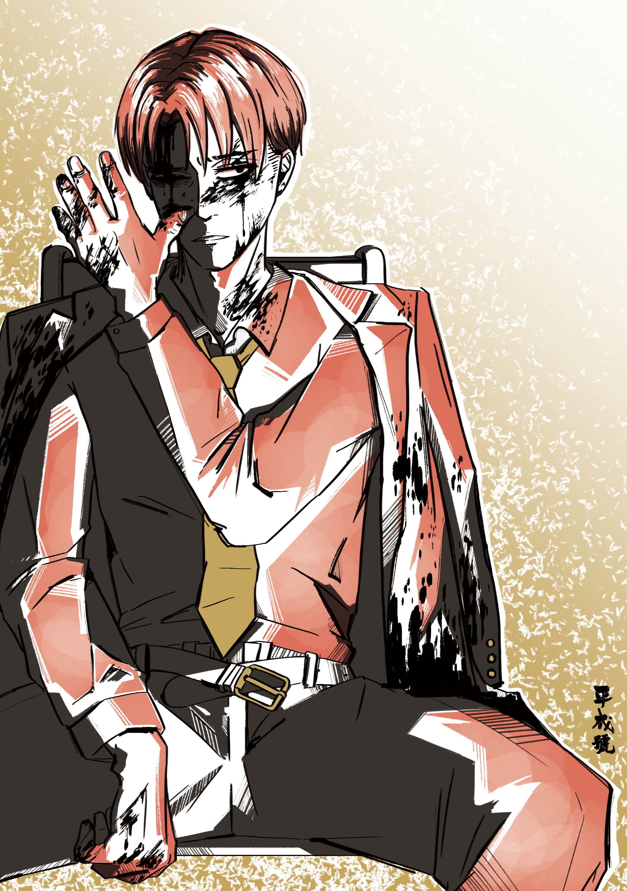 進擊的巨人 利威爾 艾倫 雙色孔版海報