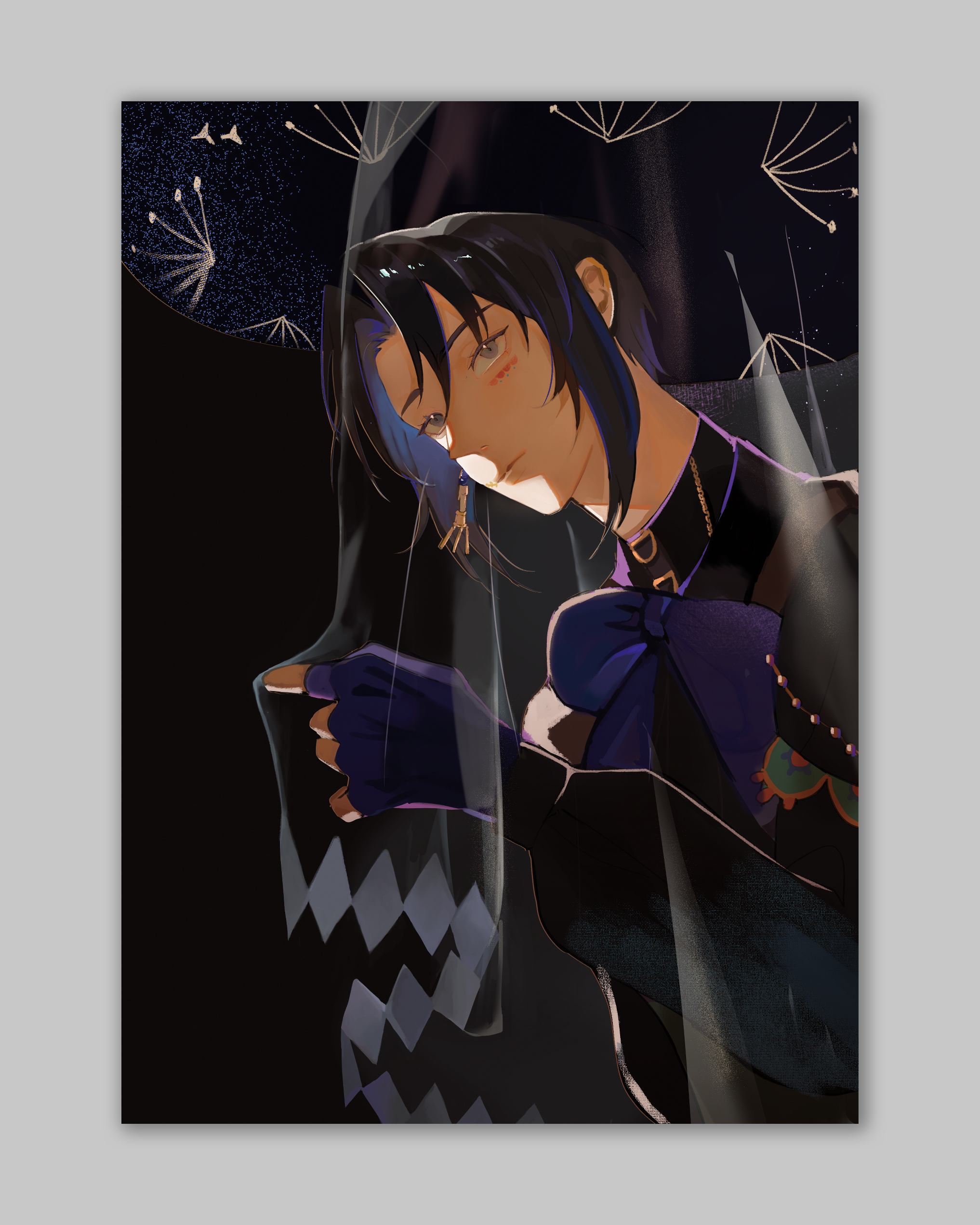 一織掀頭紗明信片