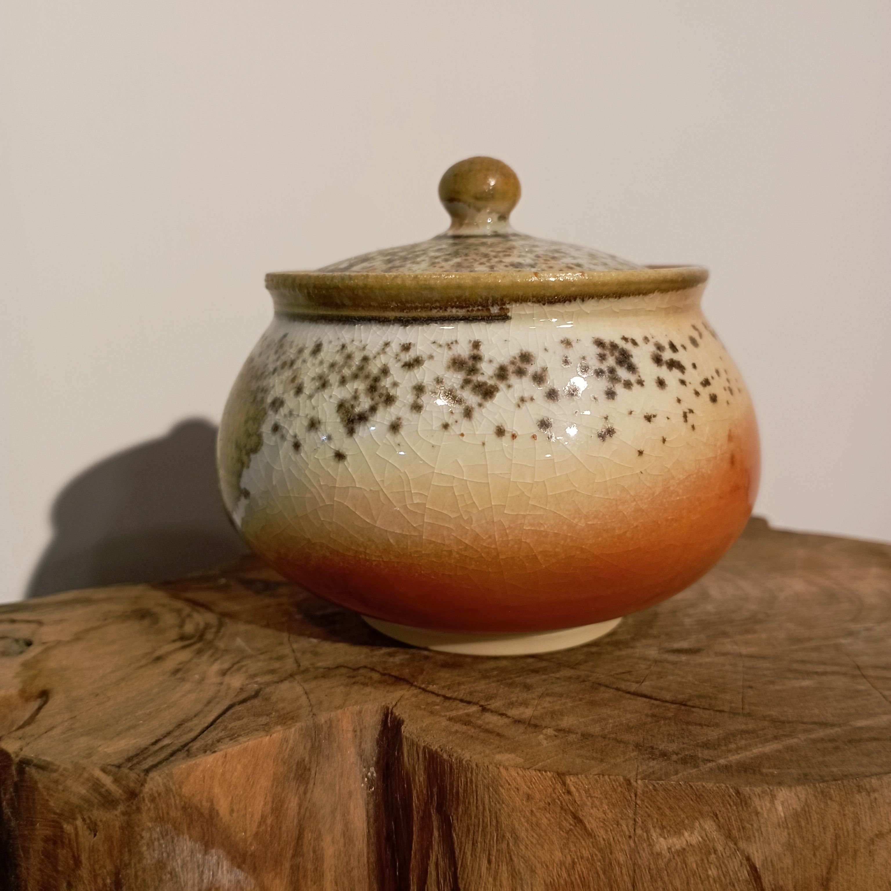 柴燒手工冰裂紋茶倉