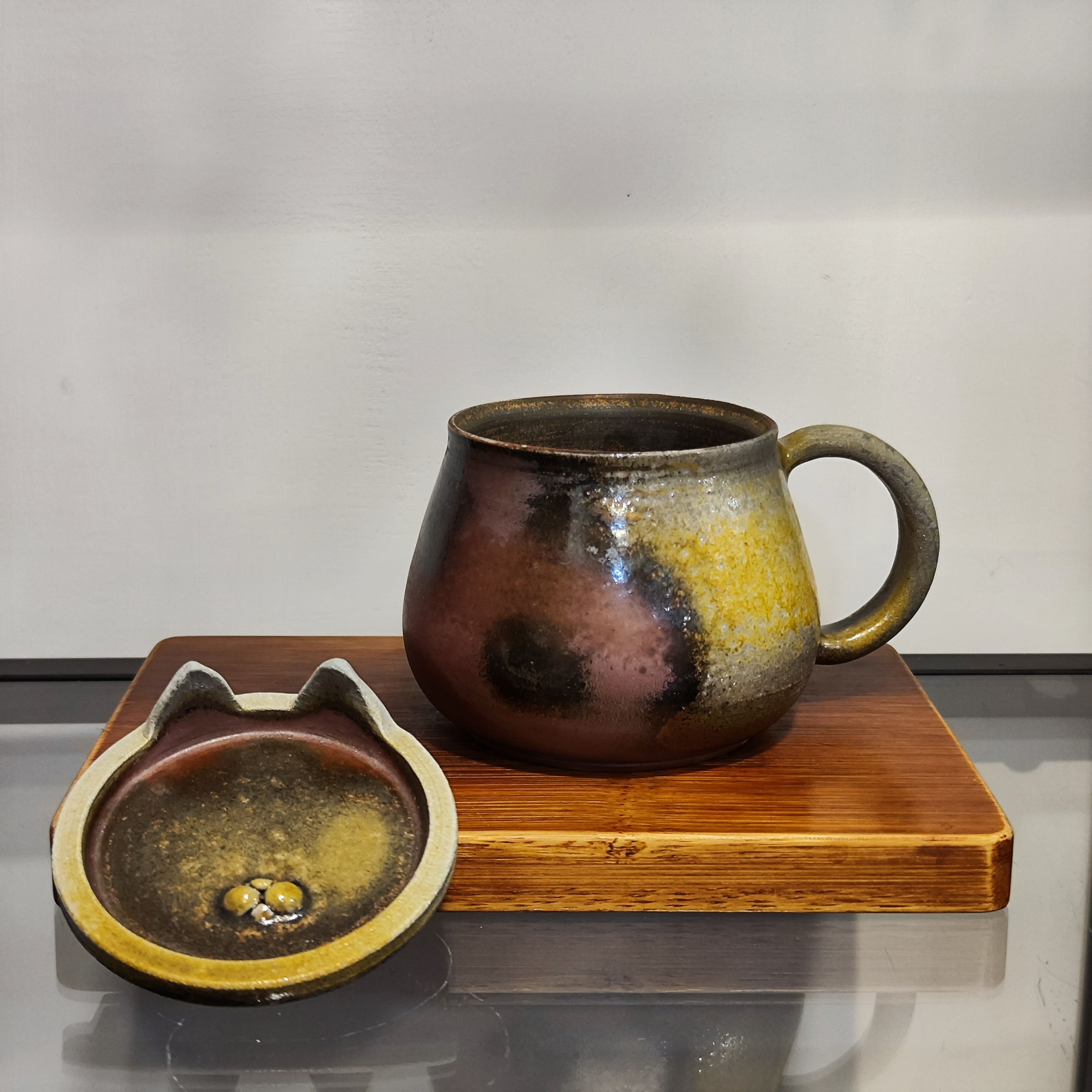 柴燒貓咪點心蓋杯