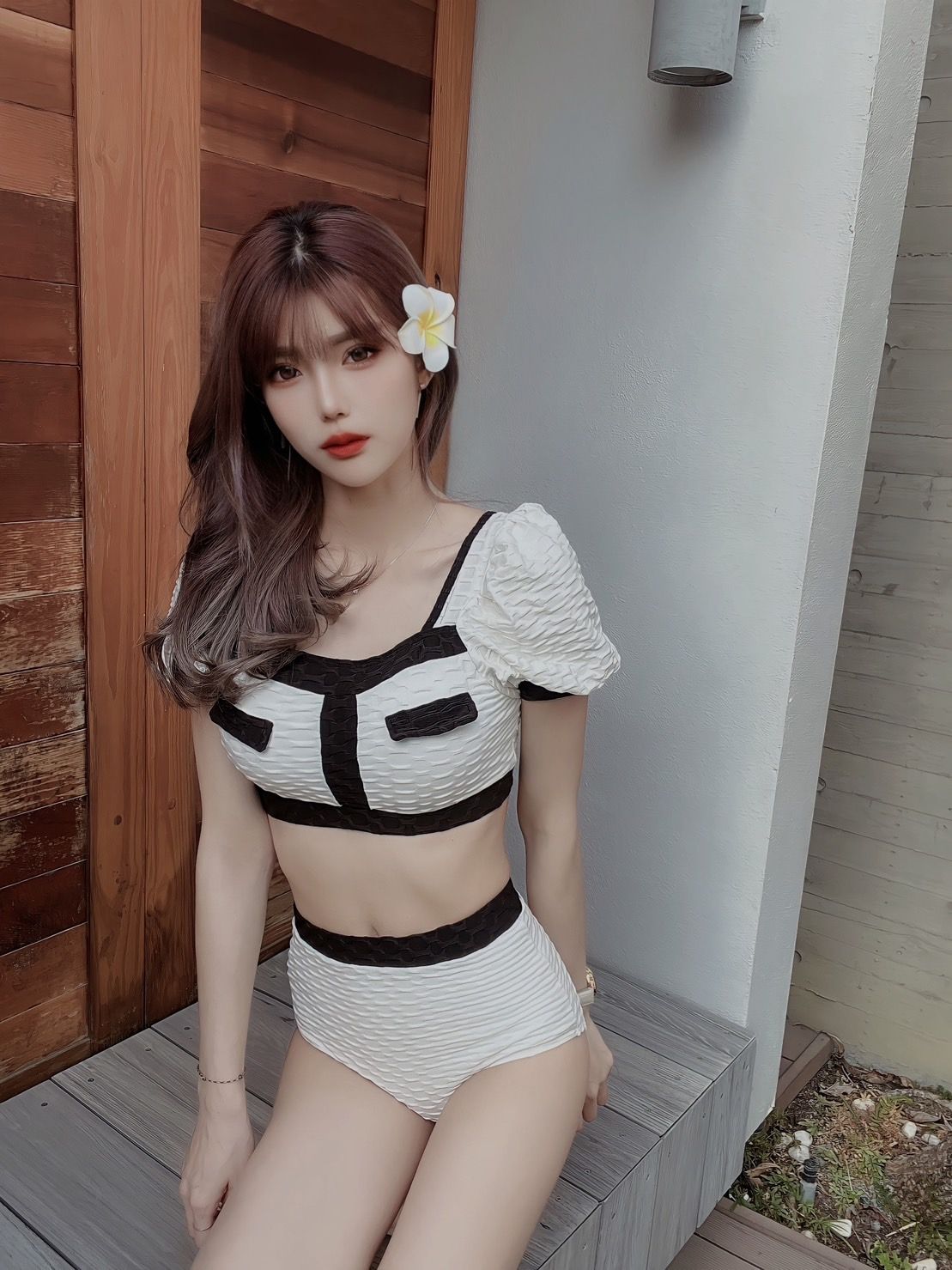 韓國小香風泳衣