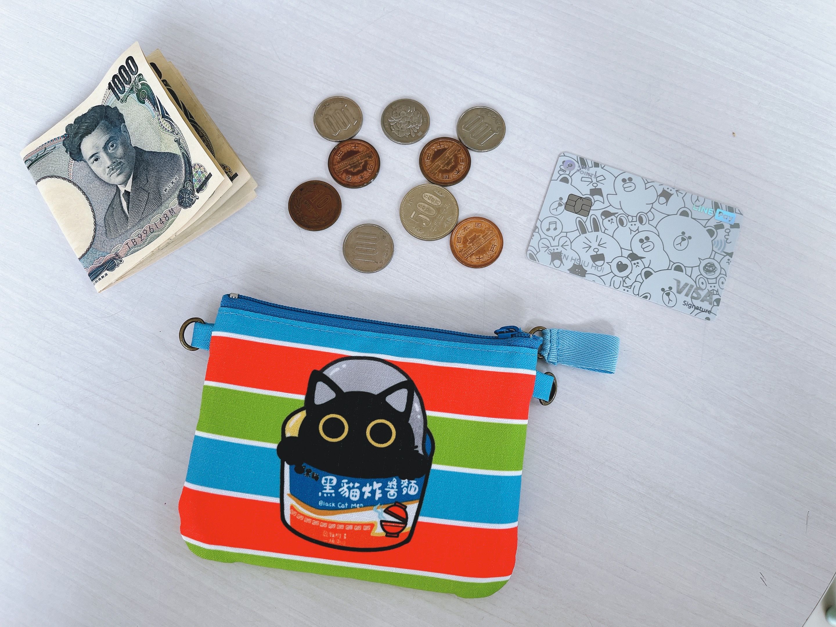 茄芷貓咪 票卡收納零錢包