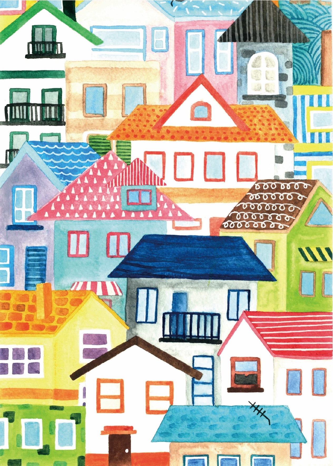 小房子系列明信片