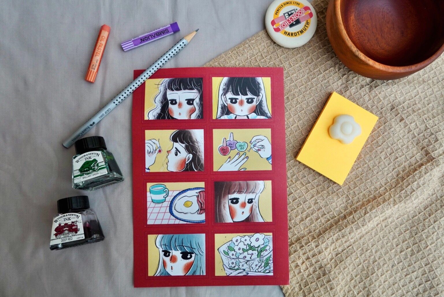 模造貼紙 水手服少女-日常