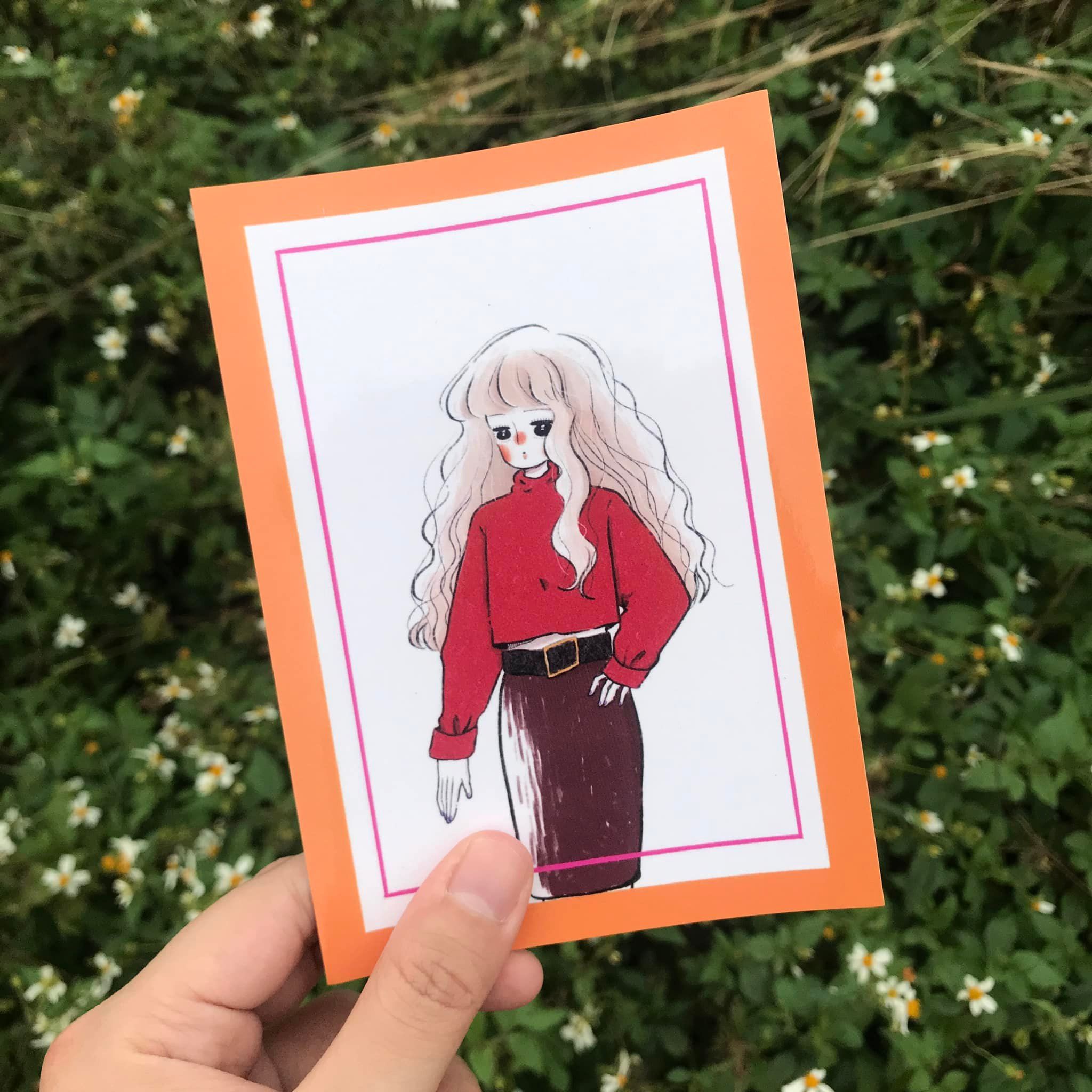 明信片 復刻回憶-橘框